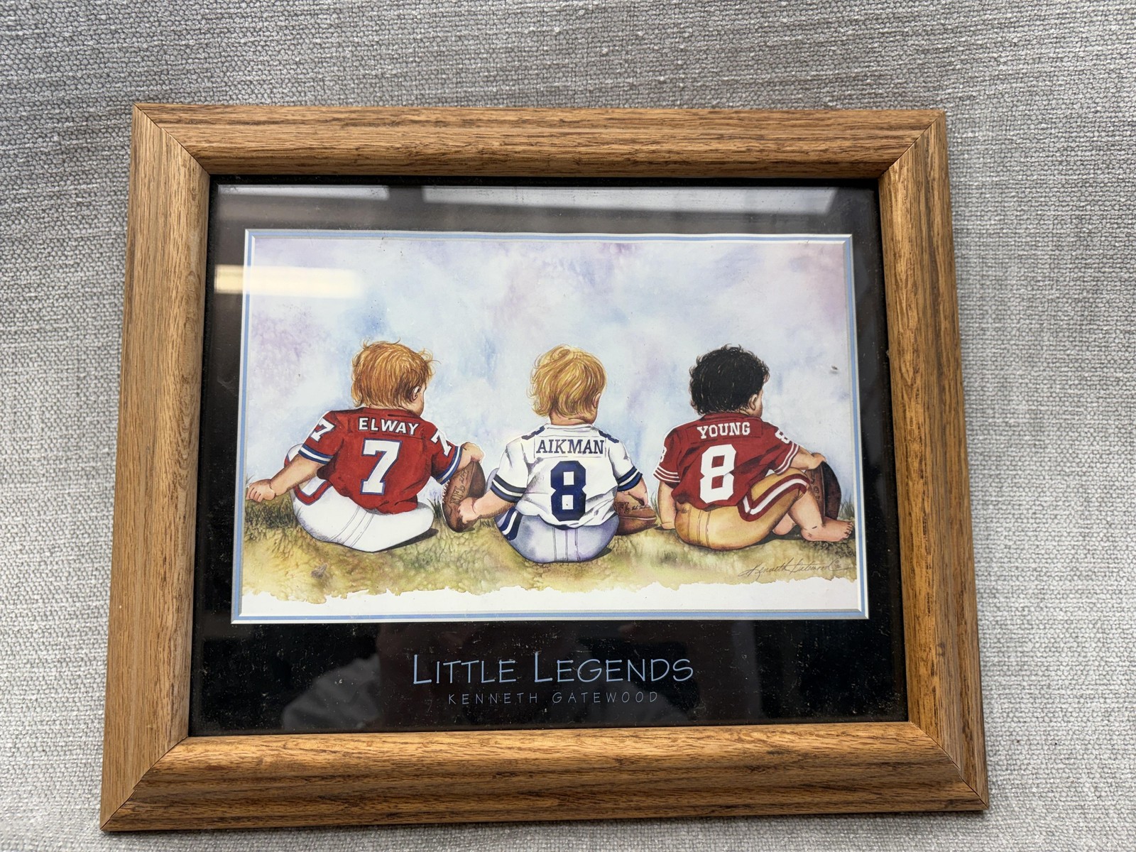 Vintage Kenneth Gatewood Little Legends Football Kids Framed Art Print 1996 NFL