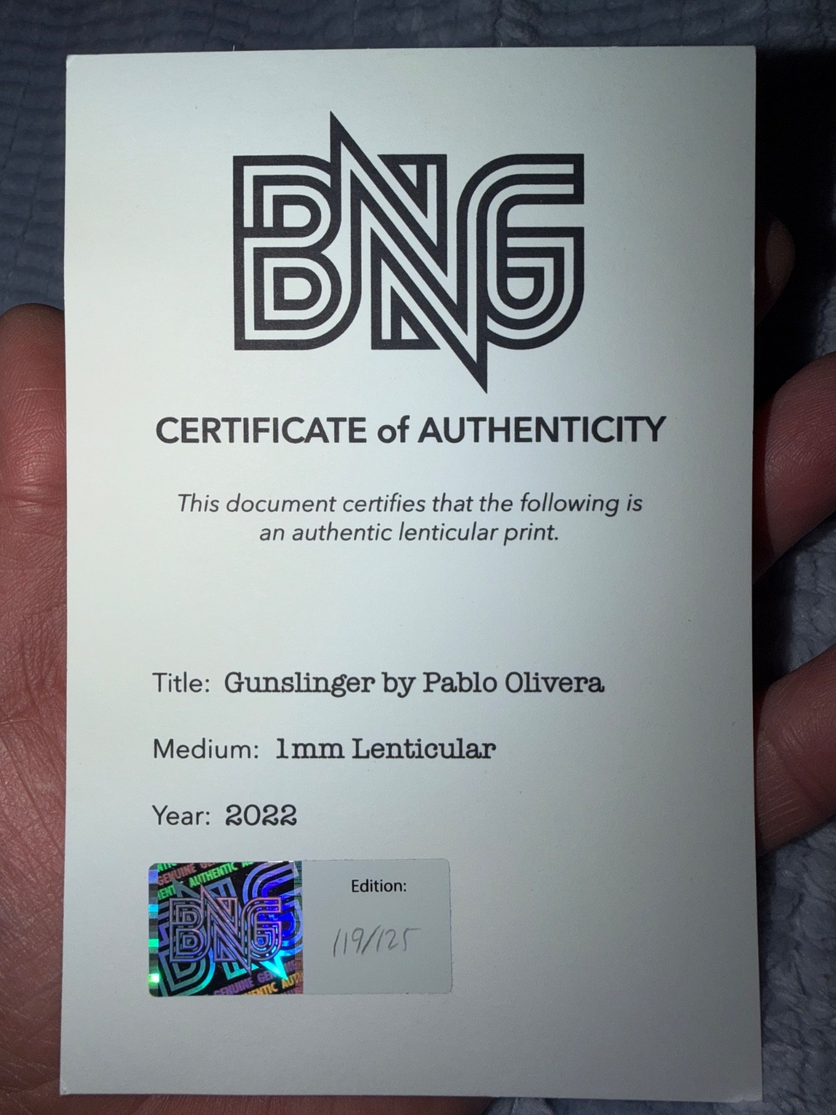 BNG The Mandalorian Pablo Olivera The Gunslinger 3D Lenticular Print Star Wars