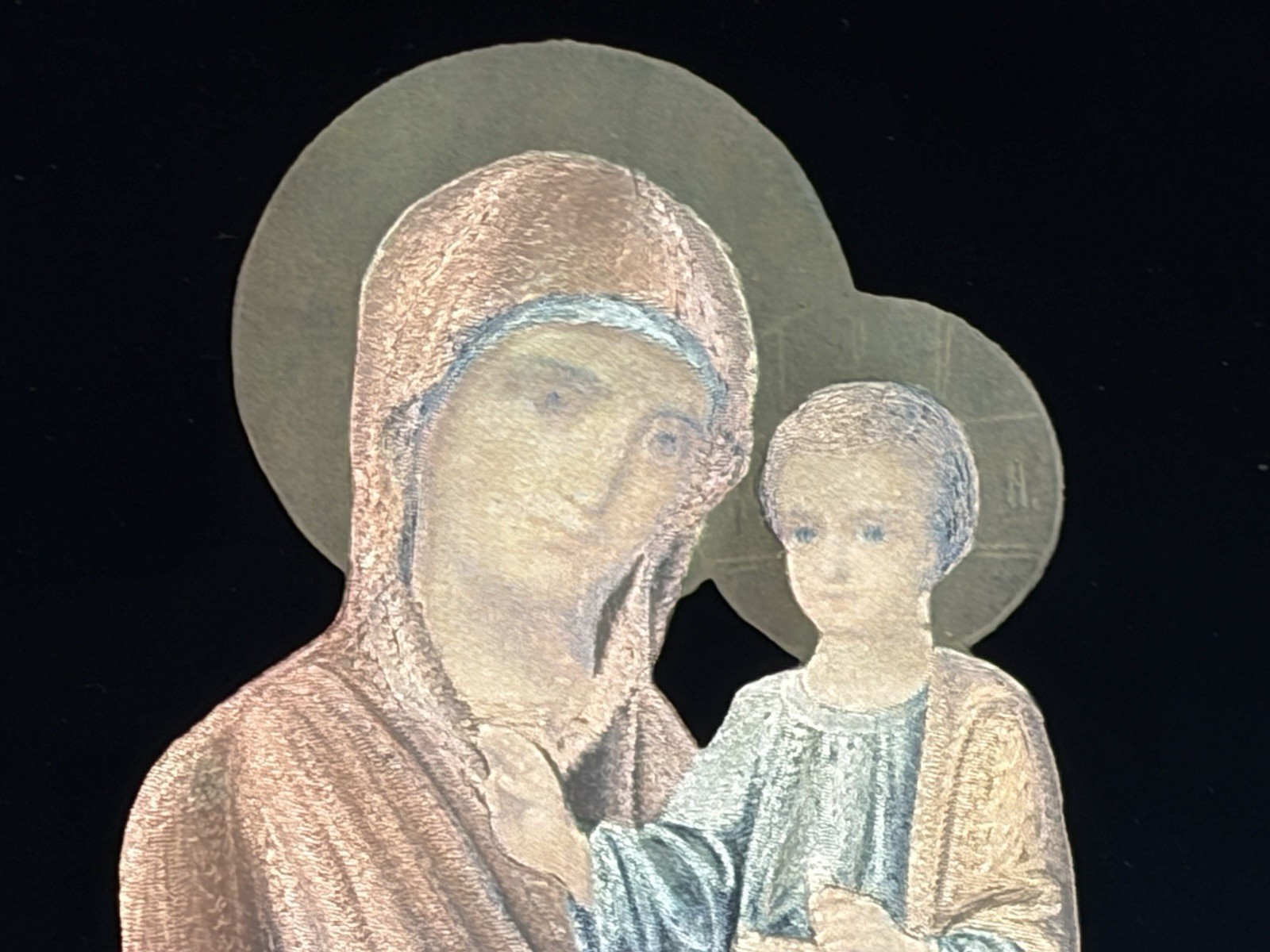Rare Metal Etching 1982 Madonna & Child 6×6” Marketing Associates Inc England
