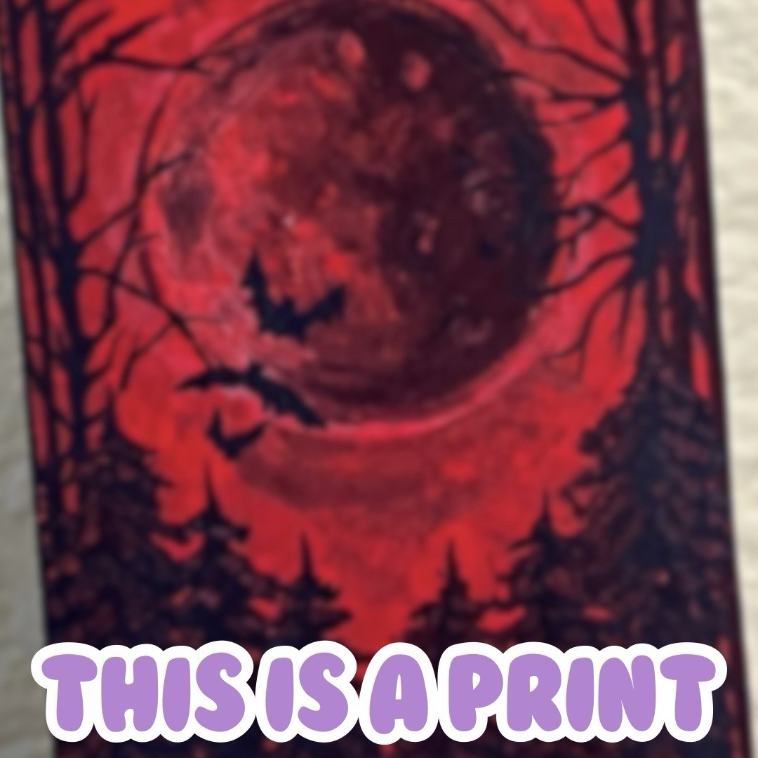 ACEO Art PRINT – Gothic Moon – 2.5”x3.5” by HollowFayArt