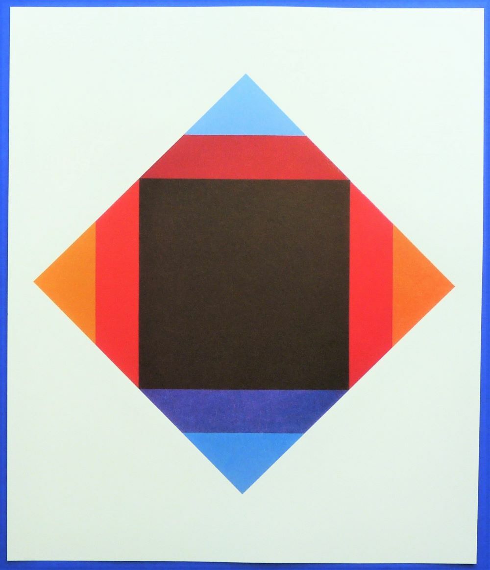 MAX BILL – Serigraphie 1972 ” Verdichtung zu Caput Mortuum “