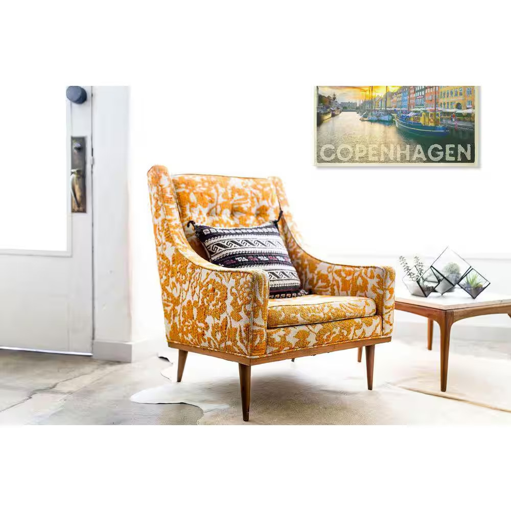 Copenhagen Sunset by Grotto Studios 1 Piece Unframed Canvas Drawing Print 18 In.