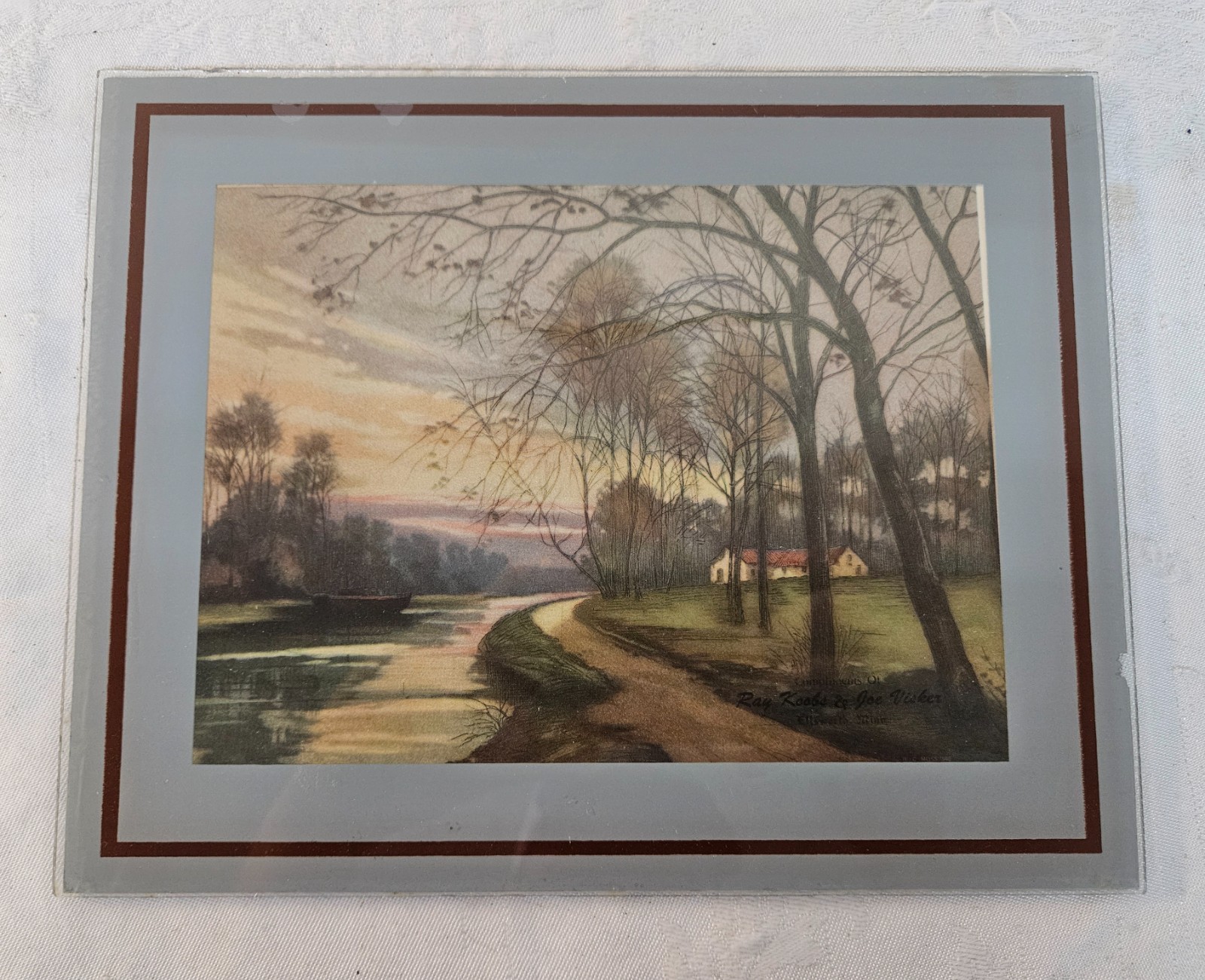 1950s Ellsworth MN Ray Koobs & Joe Visher Advertising Nature Art Print PRETTY