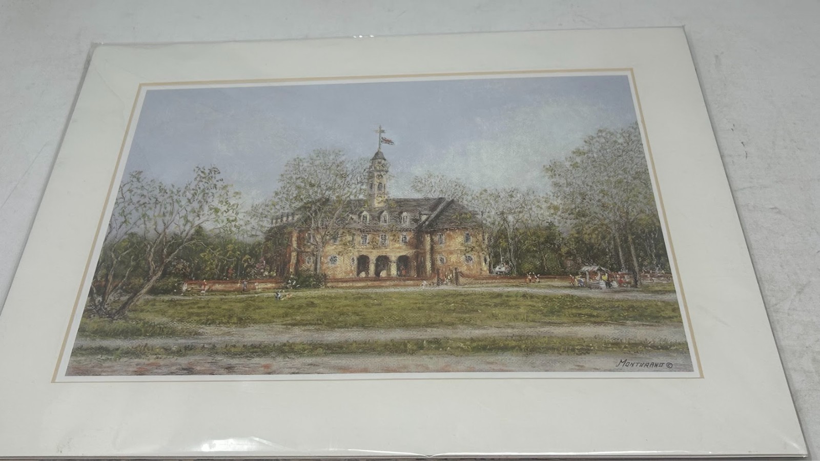 The Capitol Williamsburg Virginia 12″x16″X0.25 Print By Pastel Caesar Monturano