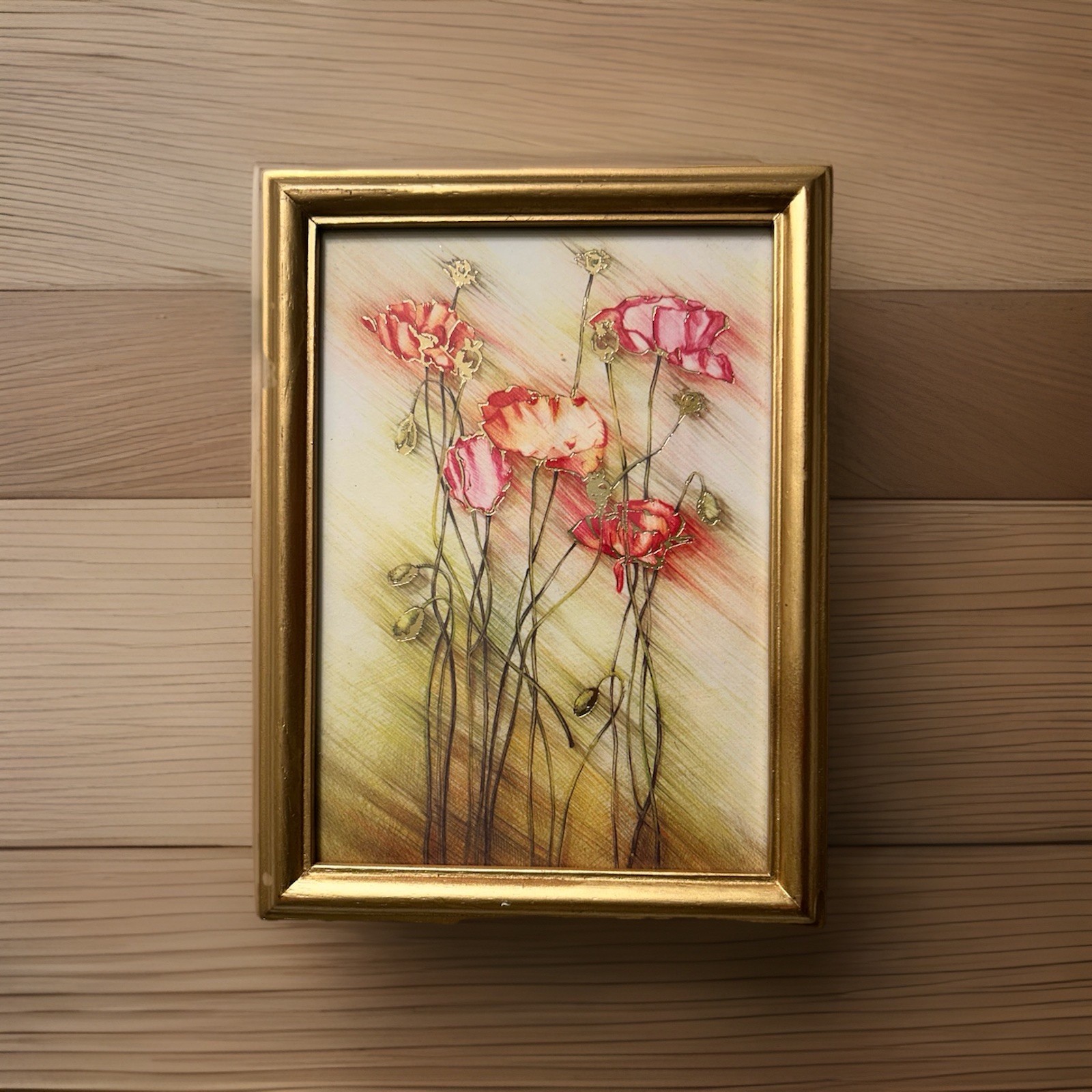 Colorful Wispy Poppy Flower Framed Print