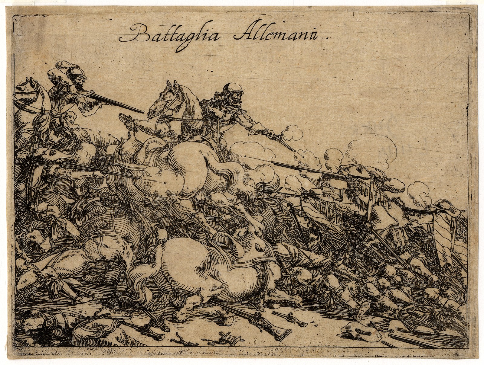 Antique Master Print-BATTLEFIELD-GERMANS-Bauer-1633