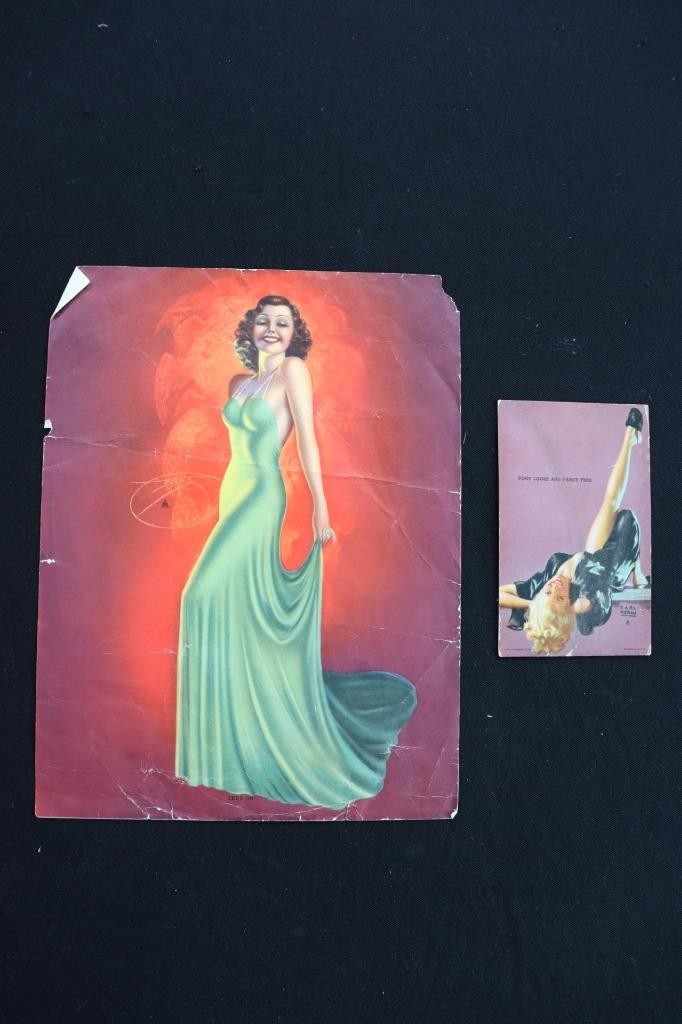 Five Rare Vintage Prints For Framing Vargas, and French Very Good Condition