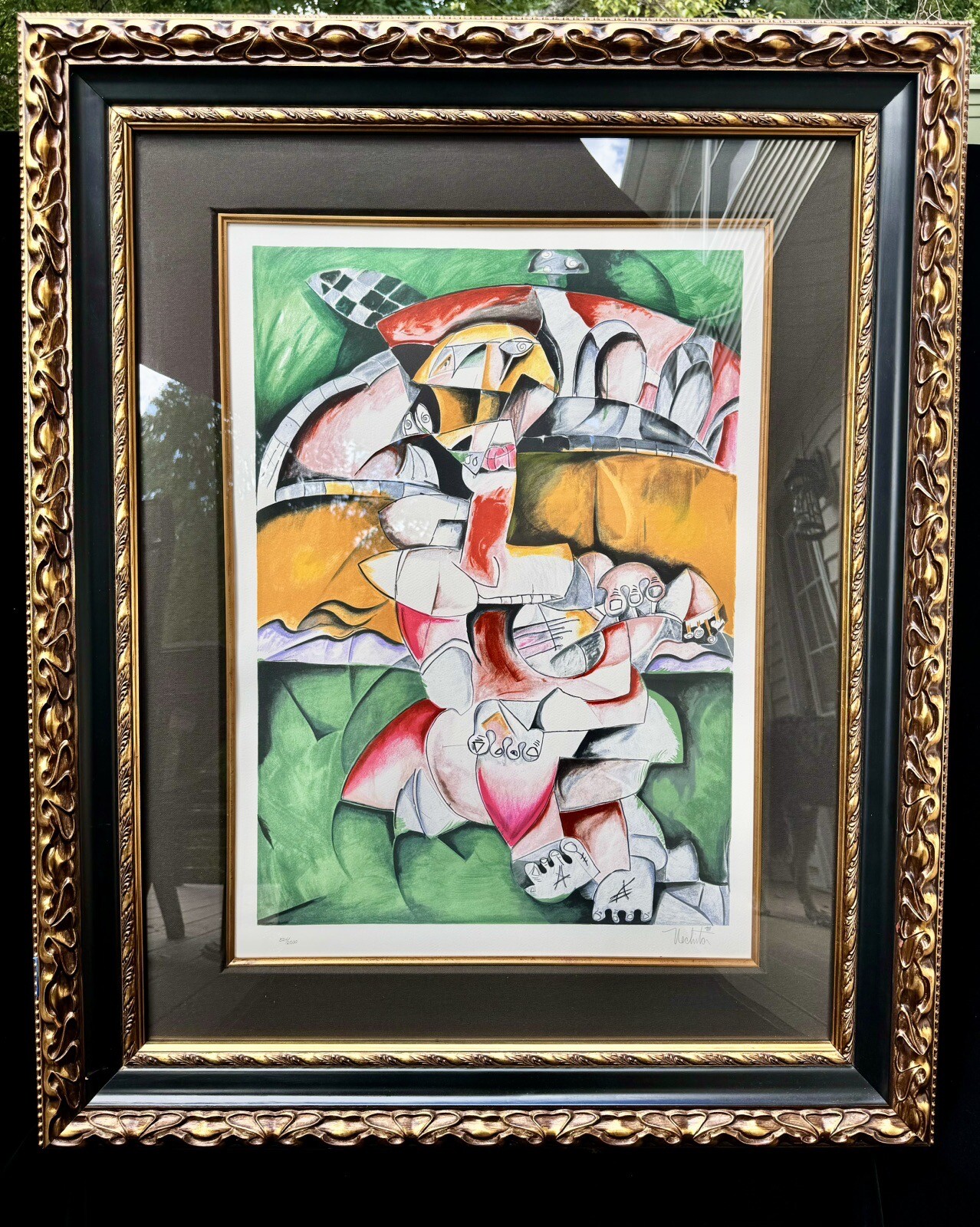 Alexandra Nechita “No Bridge Too Far” Signed Lithograph w/ COA & Frame