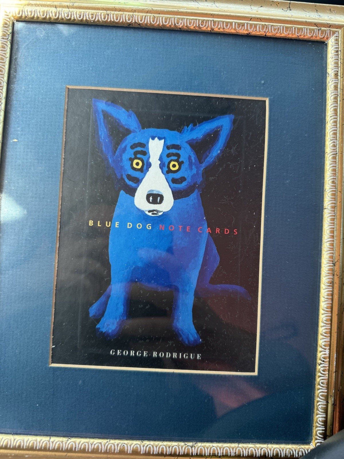George Rodrigue Blue Dog Note Cards Paper Art Print Matted & Framed Portrait