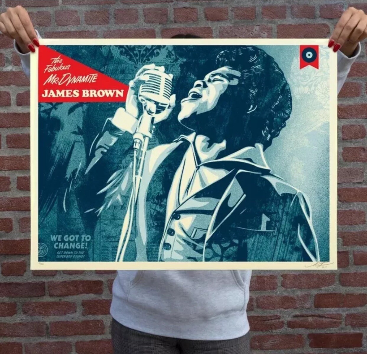 Obey Giant James Brown We Got To Change Shepard Fairey LIMITED /550 IN HAND