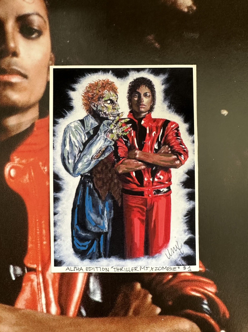 ACEO Edition Michael Jackson Thriller Zombie Painted Edition 3.5×2.5 Uni Xi
