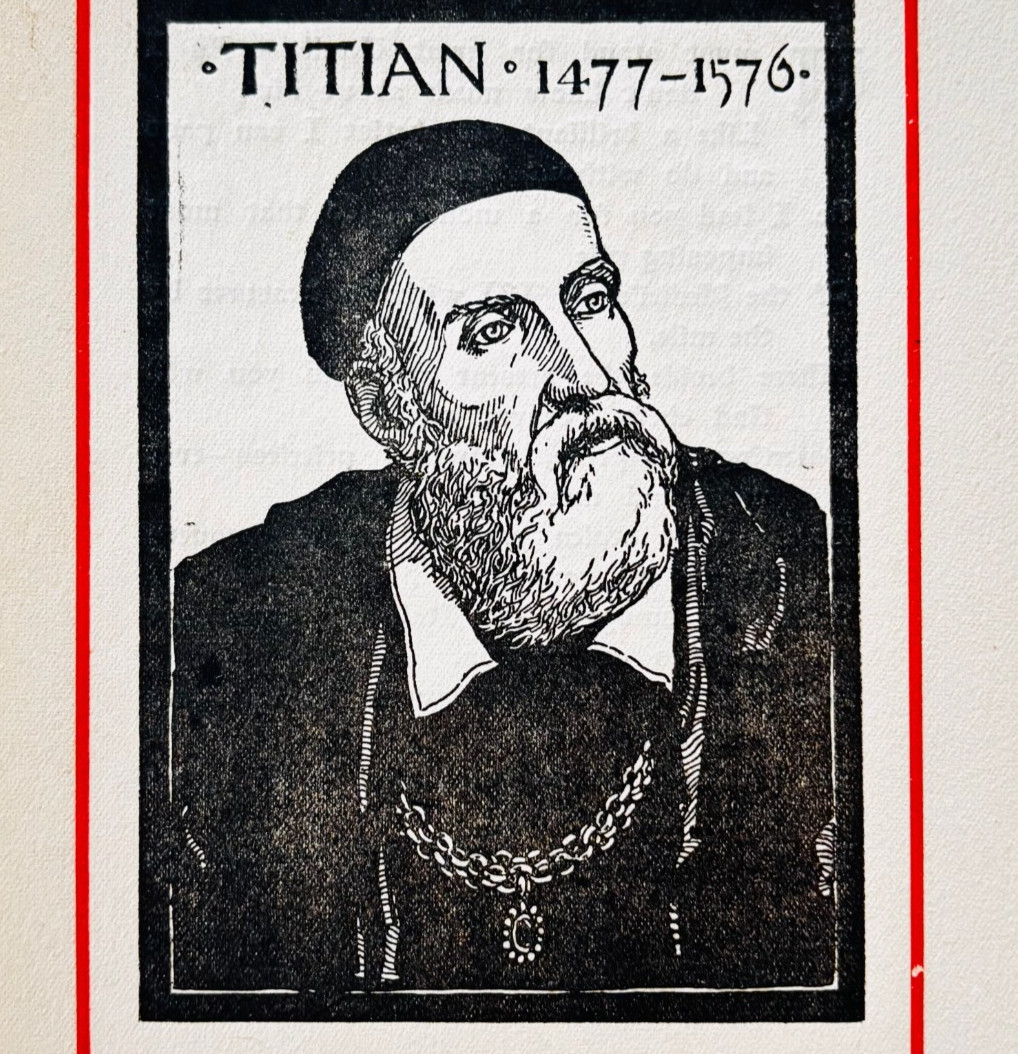 1922 Titian Woodcut Uffizi Artists Antique Print Renaissance Painter F17A