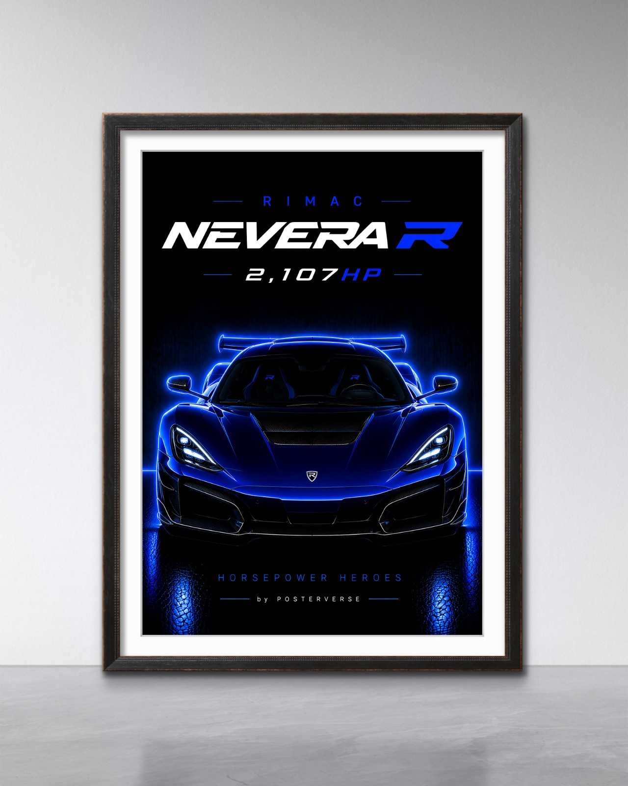 Rimac Nevera R | HORSEPOWER HEROES Poster | Performance Car Wall Art