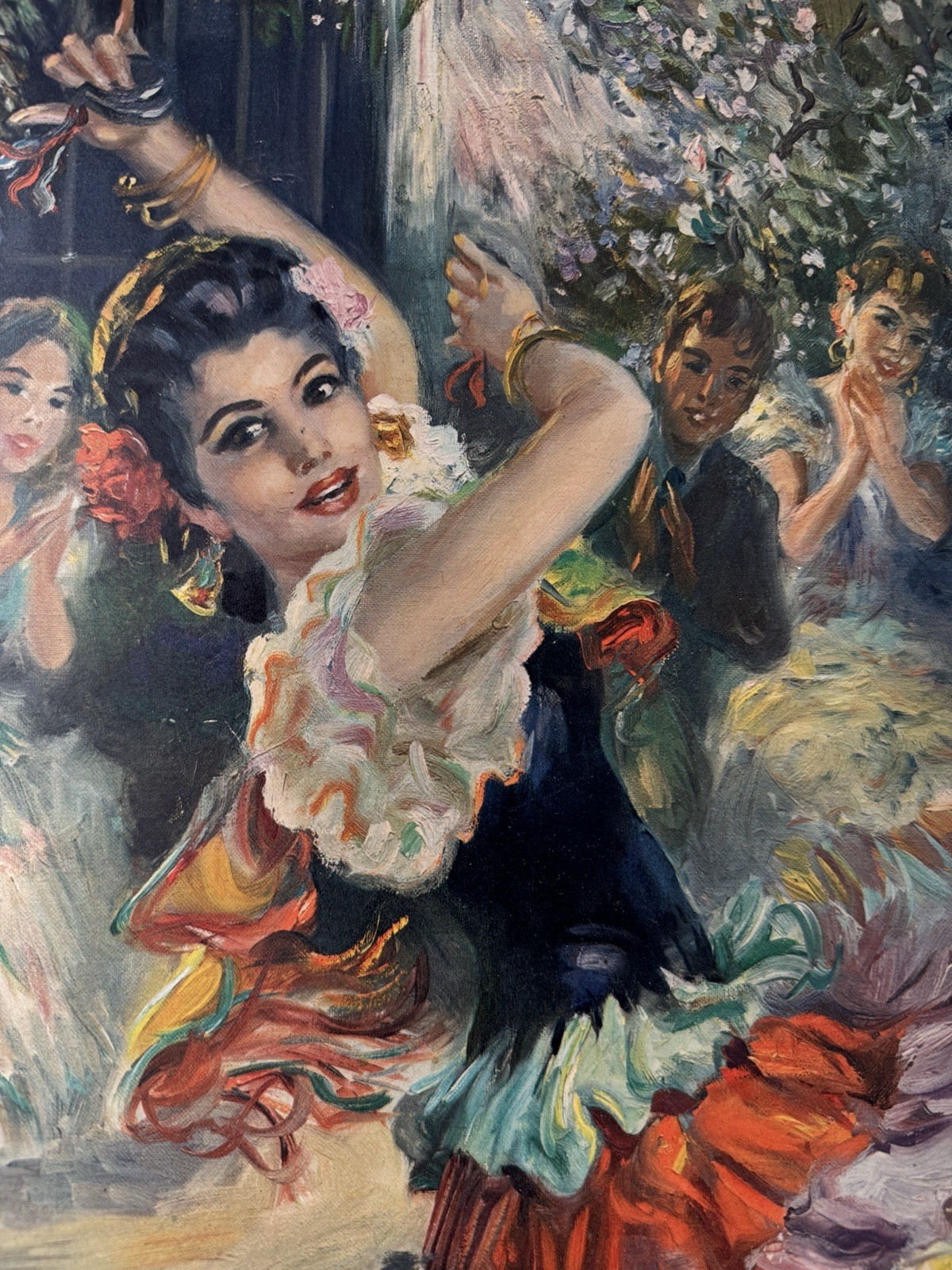 Vintage 60’s Mid-Century Framed Print Flamenco ‘OLE GITANA’ by John Strevens