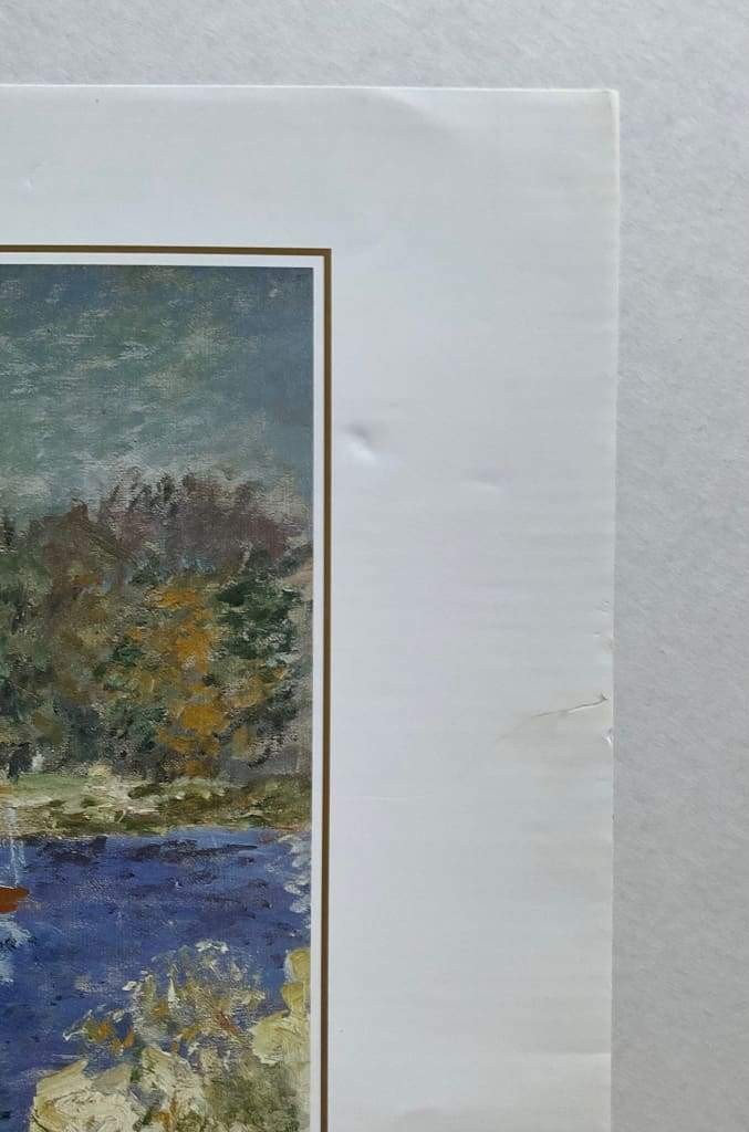 Claude Monet The Bassin At Argenteuil Vintage 1995 Fine Art Print 20 x 28