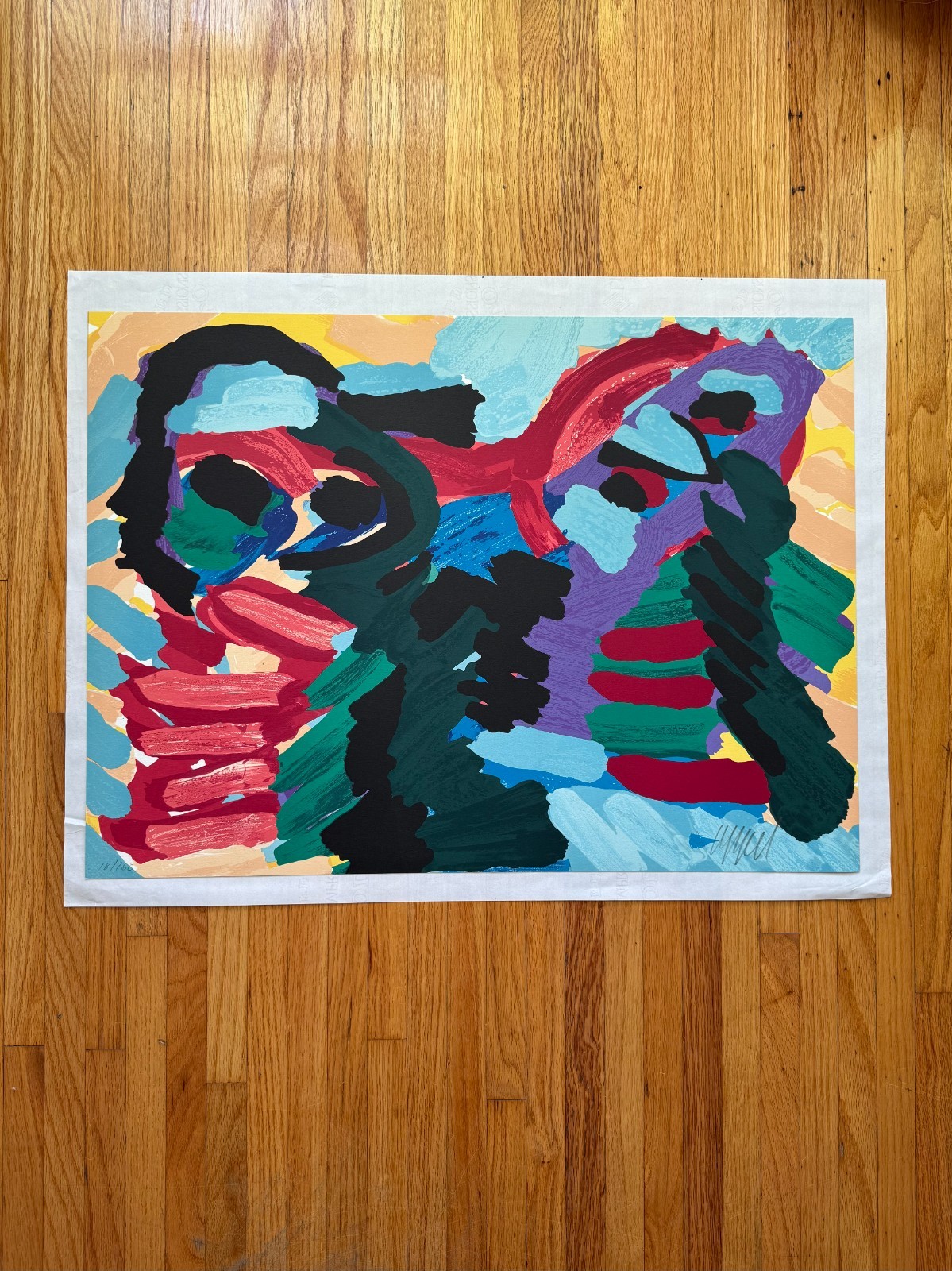 Karel Appel “With My Bird” Original Lithograph Signed & Numbered, 1978