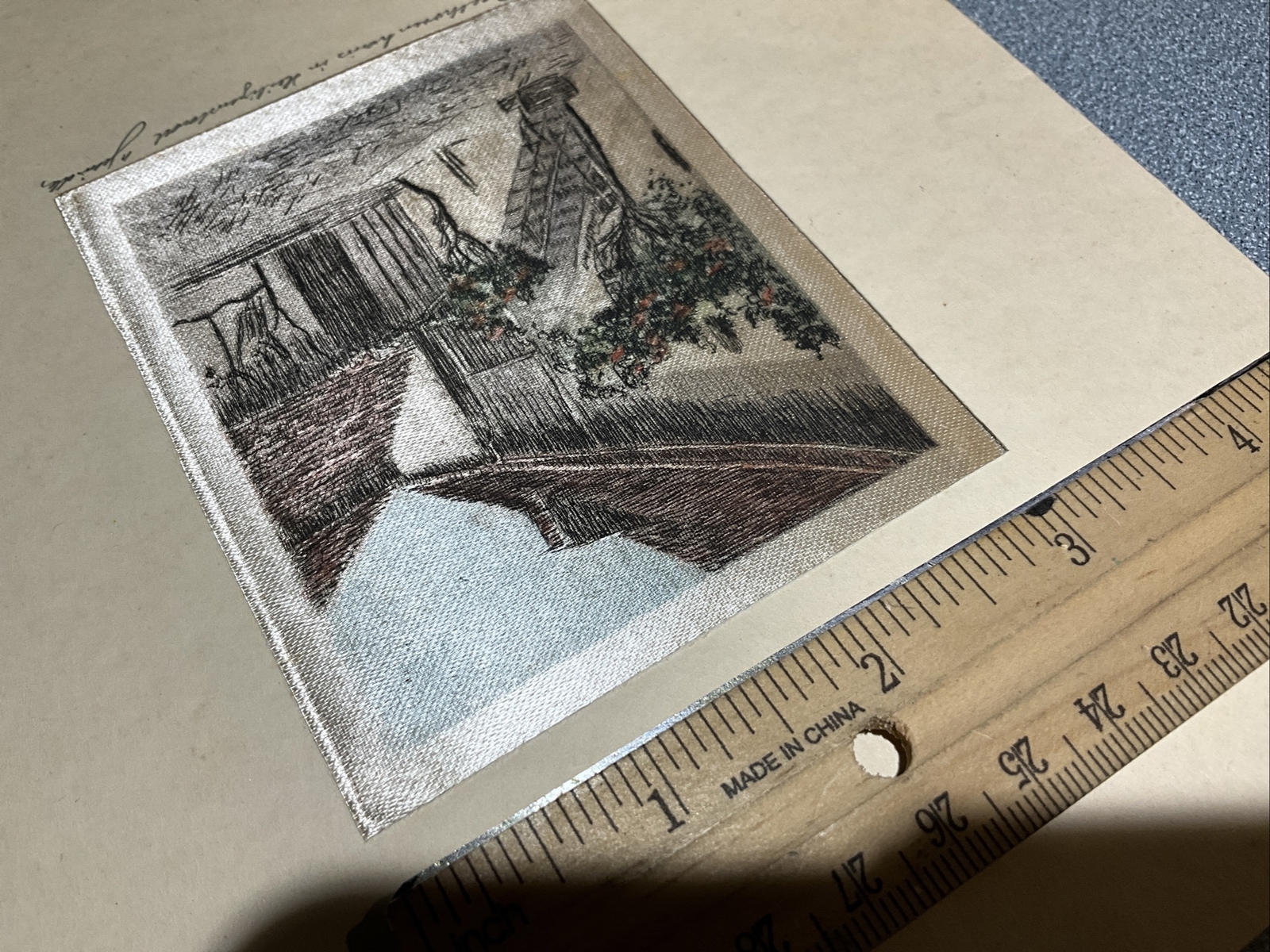 c’ 1960’s ARTIST SIGNED Color Etchings On Silk Vienna AUSTRIA Beethoven House