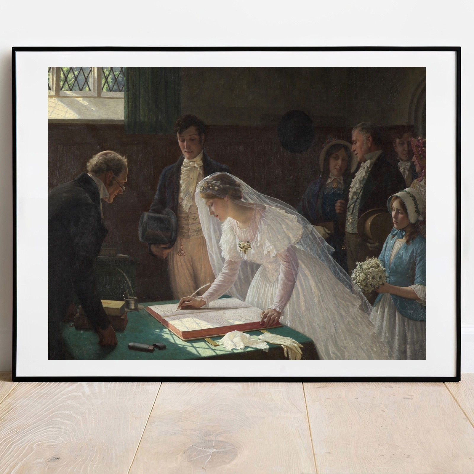 Art Print Leighton – Signing the Register 1920 wedding Art giclee poster