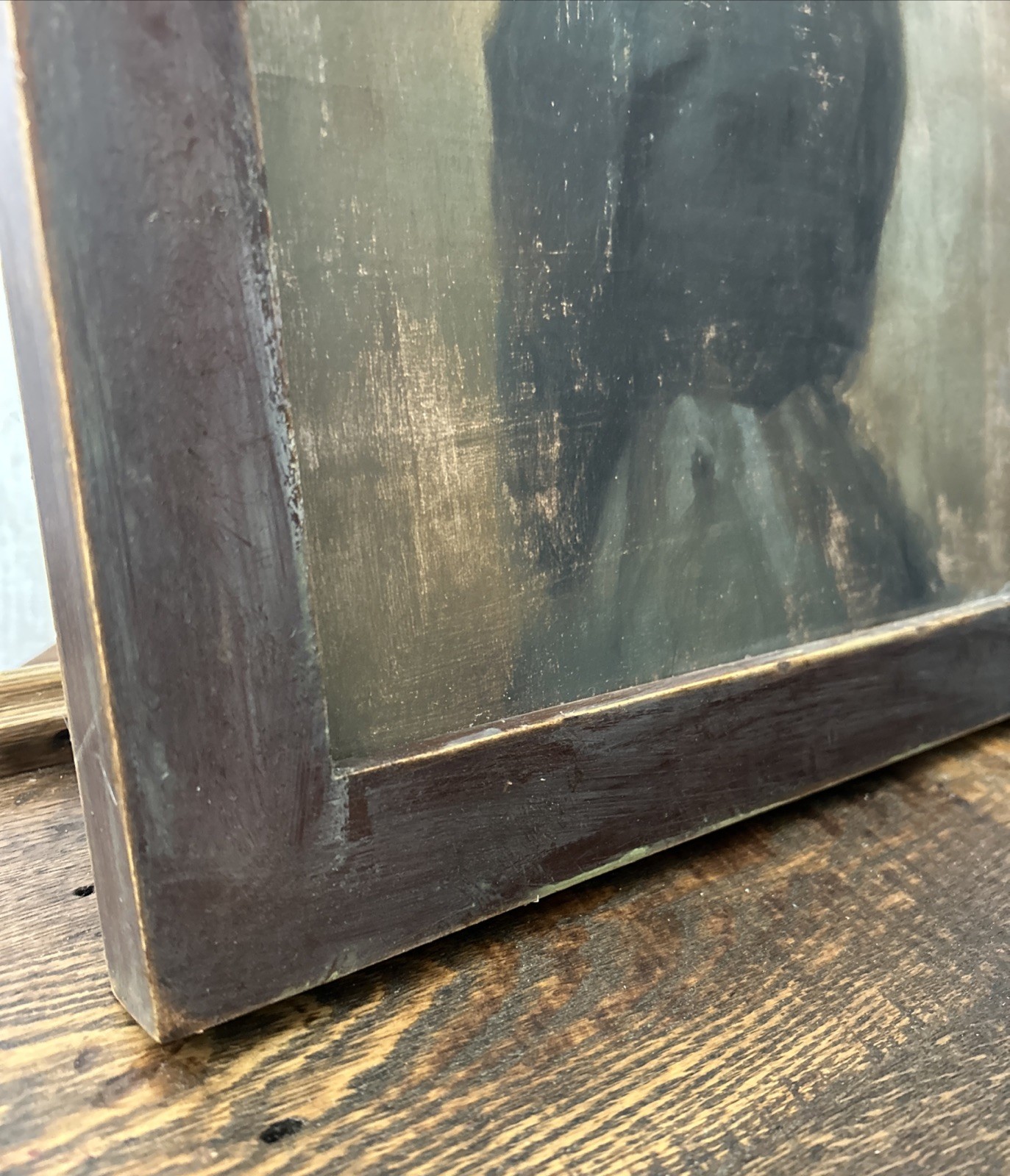 17×14” Lady Unique Rustic Gallery Art Print In Vintage Frame