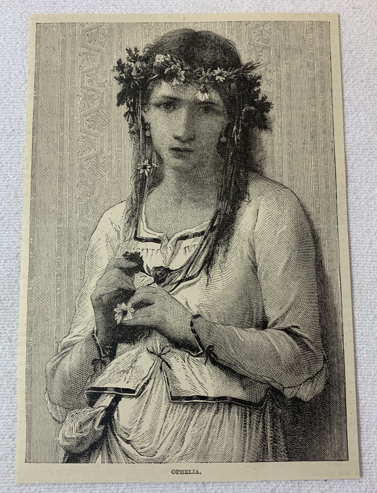 1886 magazine engraving ~ OPHELIA