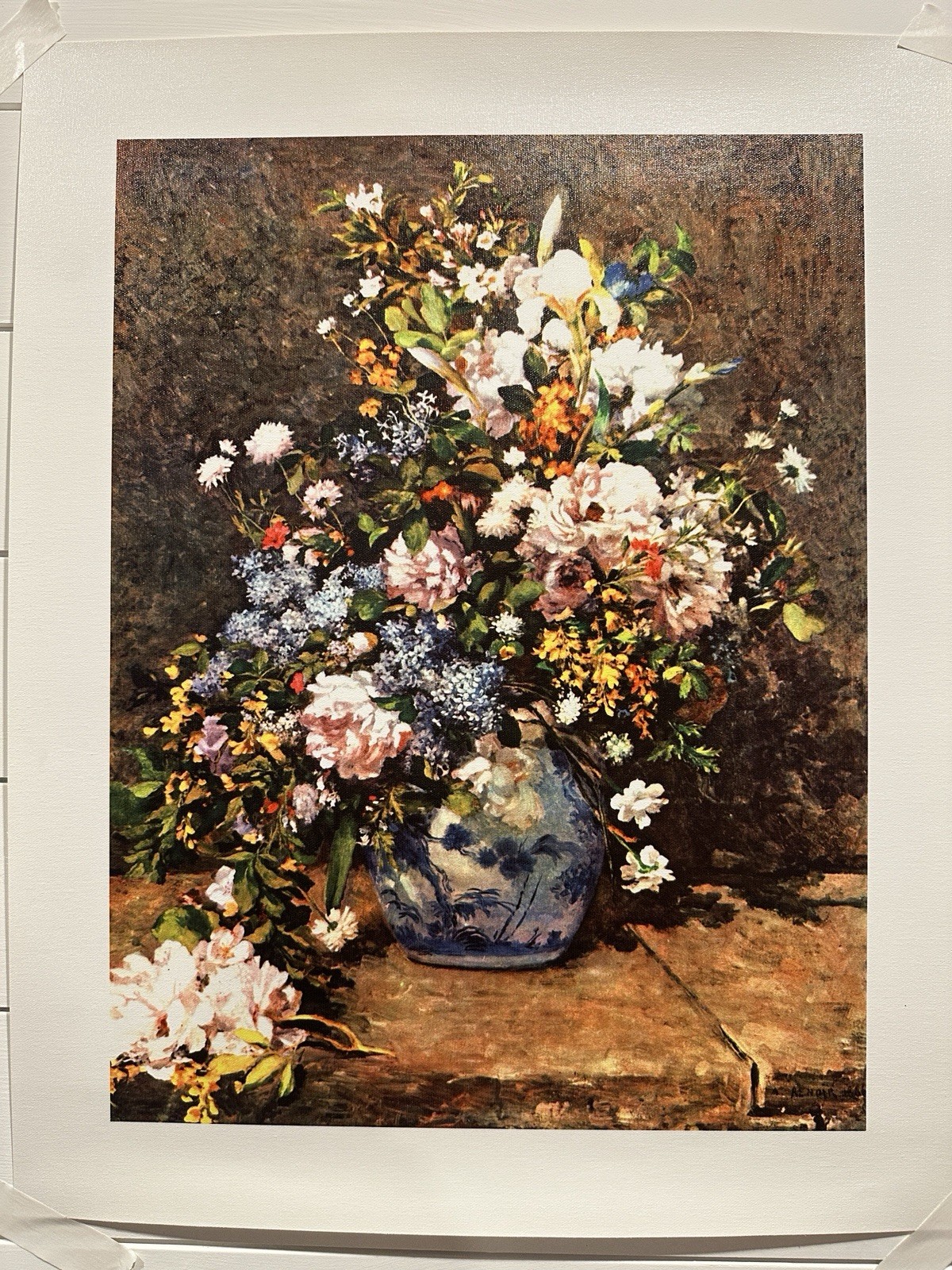 LOT (3) Art Reproductions on Canvas (2) Renoir (1) Rembrandt