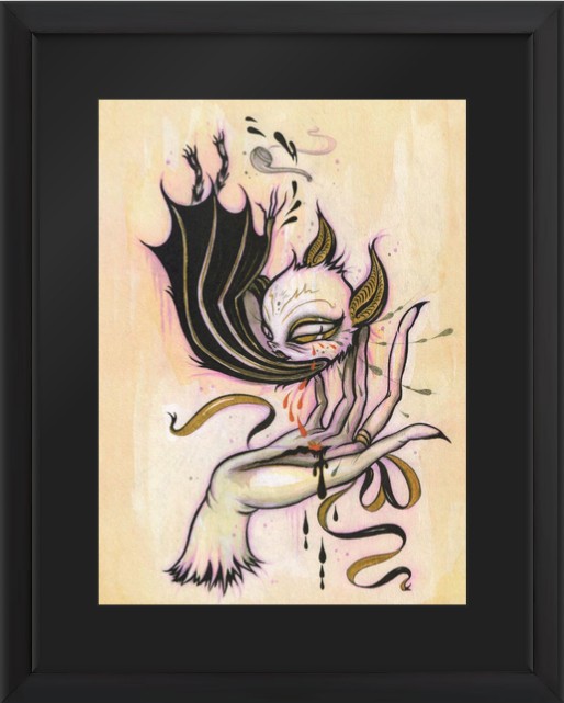 Camille Rose Garcia 7×9 Works on Paper: Frame it