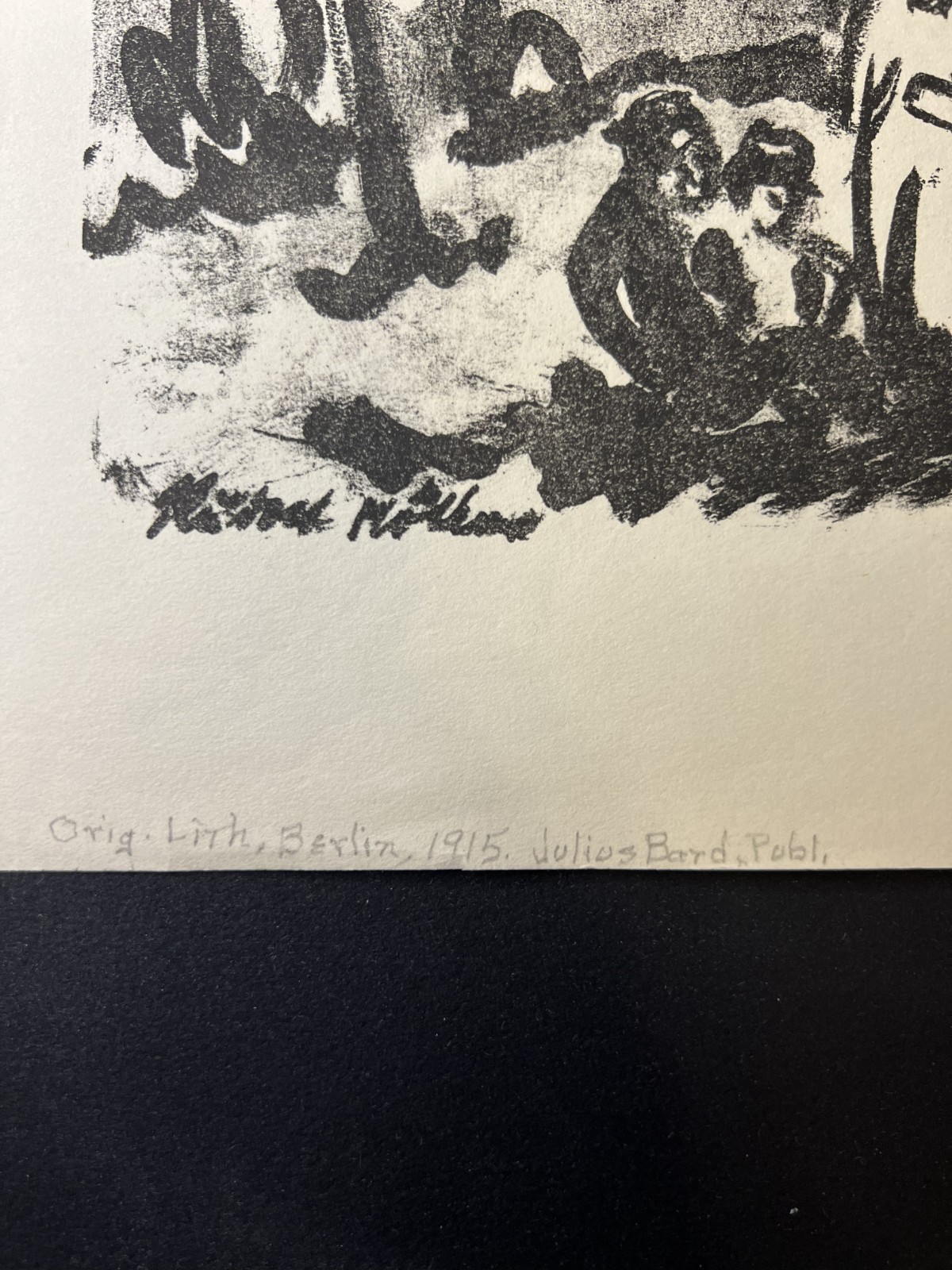 Rudolf Möller–Oase–Julius Bard WWI Lithograph–19th Berlin Secession–Minor Damage