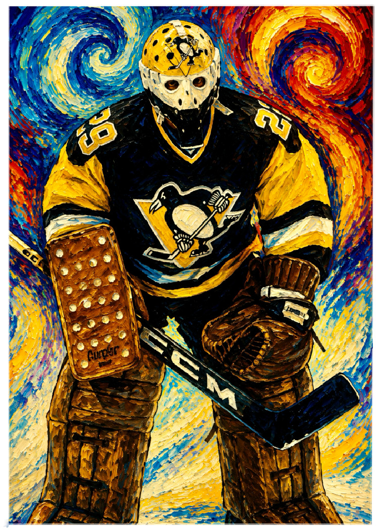 MICHEL DION * Pittsburgh Penguins * HOCKEY * Illustrated Art Card * 4×6