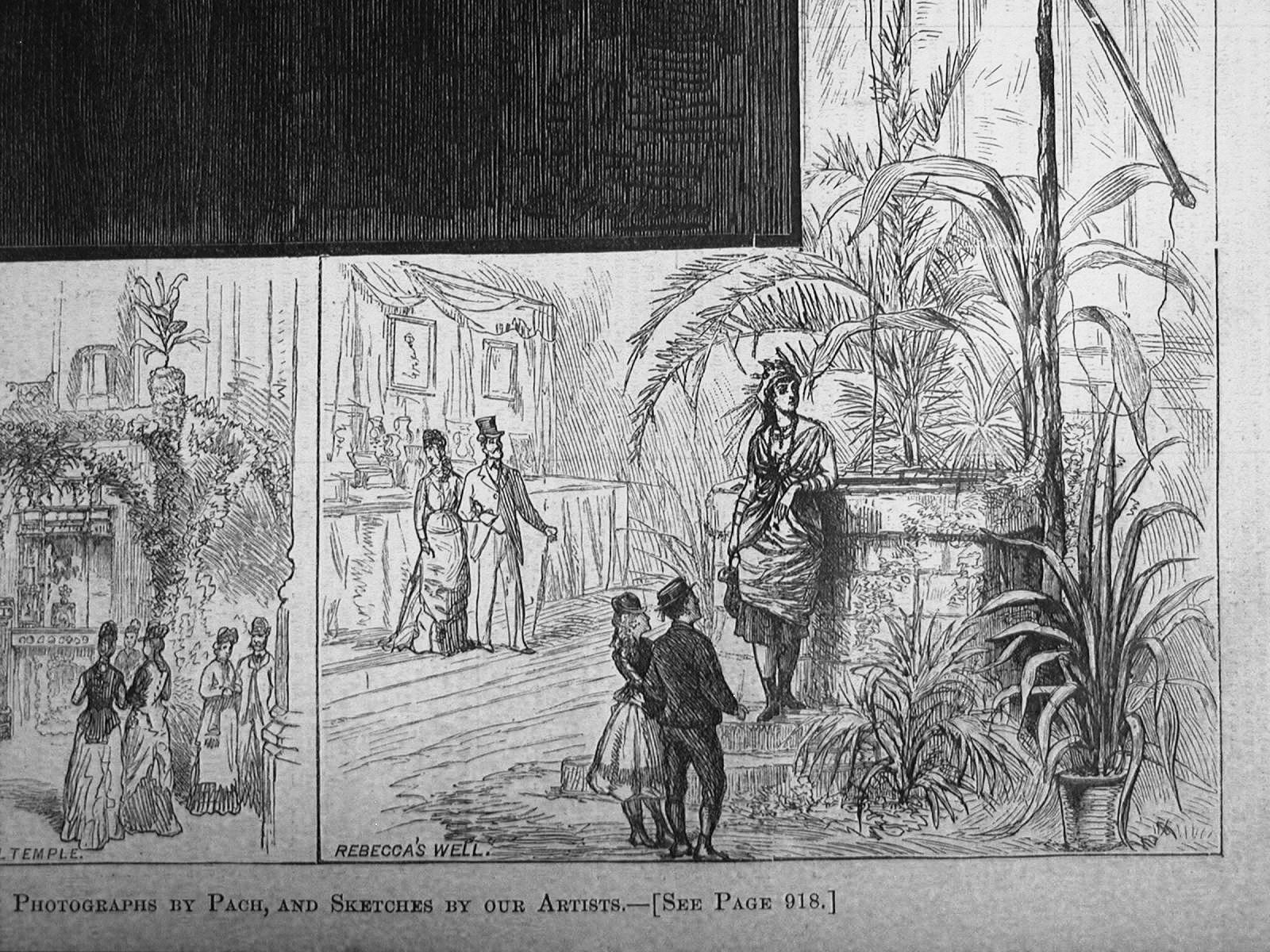 St. Patrick’s Cathedral CARNIVAL FAIR FLOWER SHOW FISH 1878 Large Folio Print