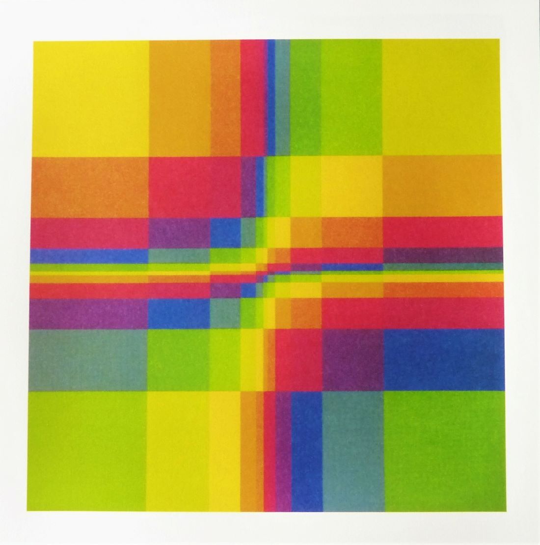 Richard Paul Lohse – Farbdruck-Grafik ” Modulare und serielle Ordnung “