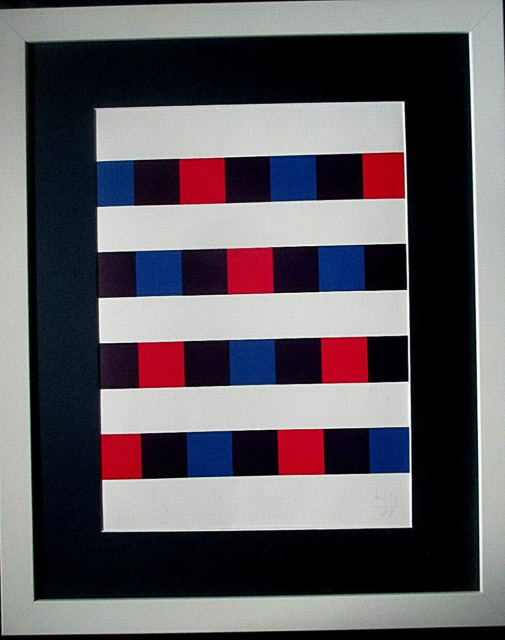 MAX BILL Serigraph HAND-SIGNED, Dated, 42/200, 66×38, 1978, + Frame RARE