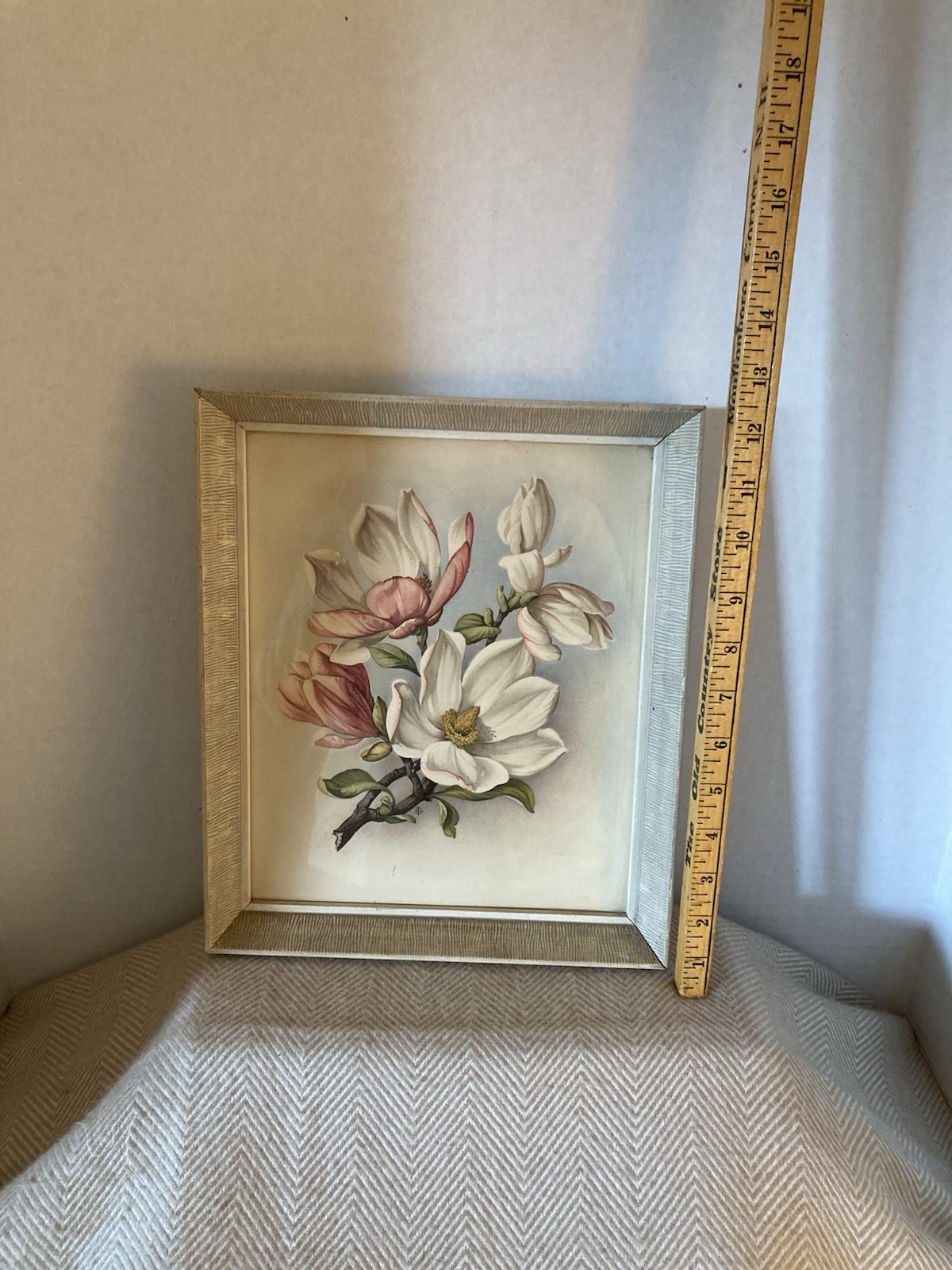 Vintage 1950s/1960s Lithograph, Painted Framed Art
