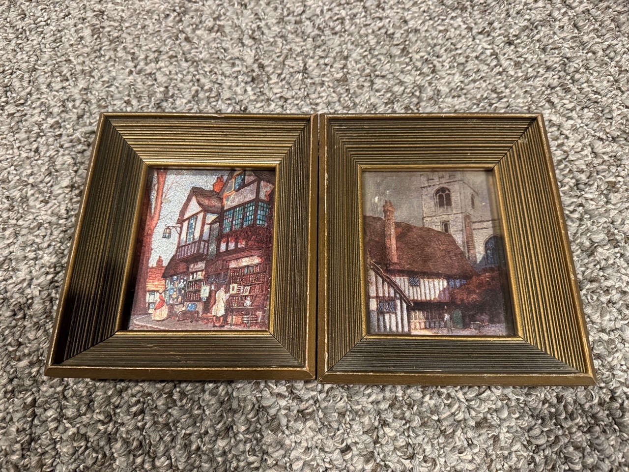 Pair of Ernest Uden Franklin Picture Company Foil Lithographs