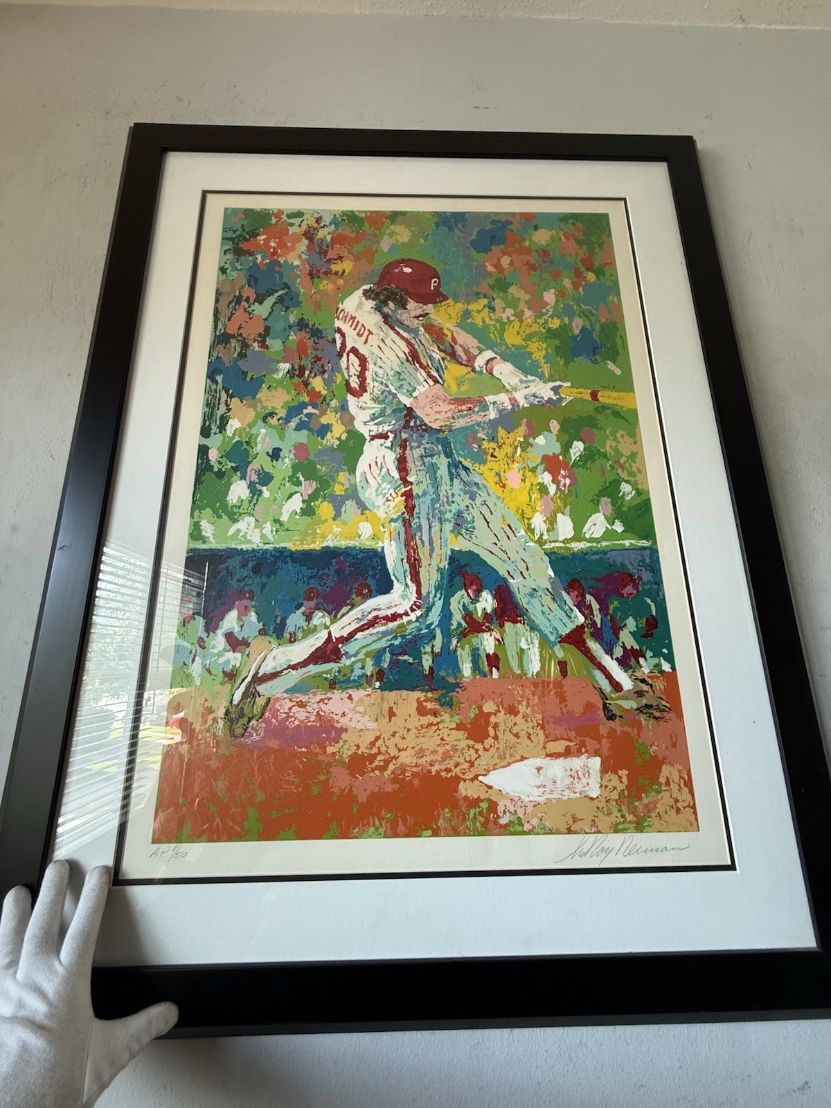 LEROY NEIMAN VINTAGE MODERN ART ABSTRACT SERIGRAPH HALL OF FAME MIKE SCHMIDT