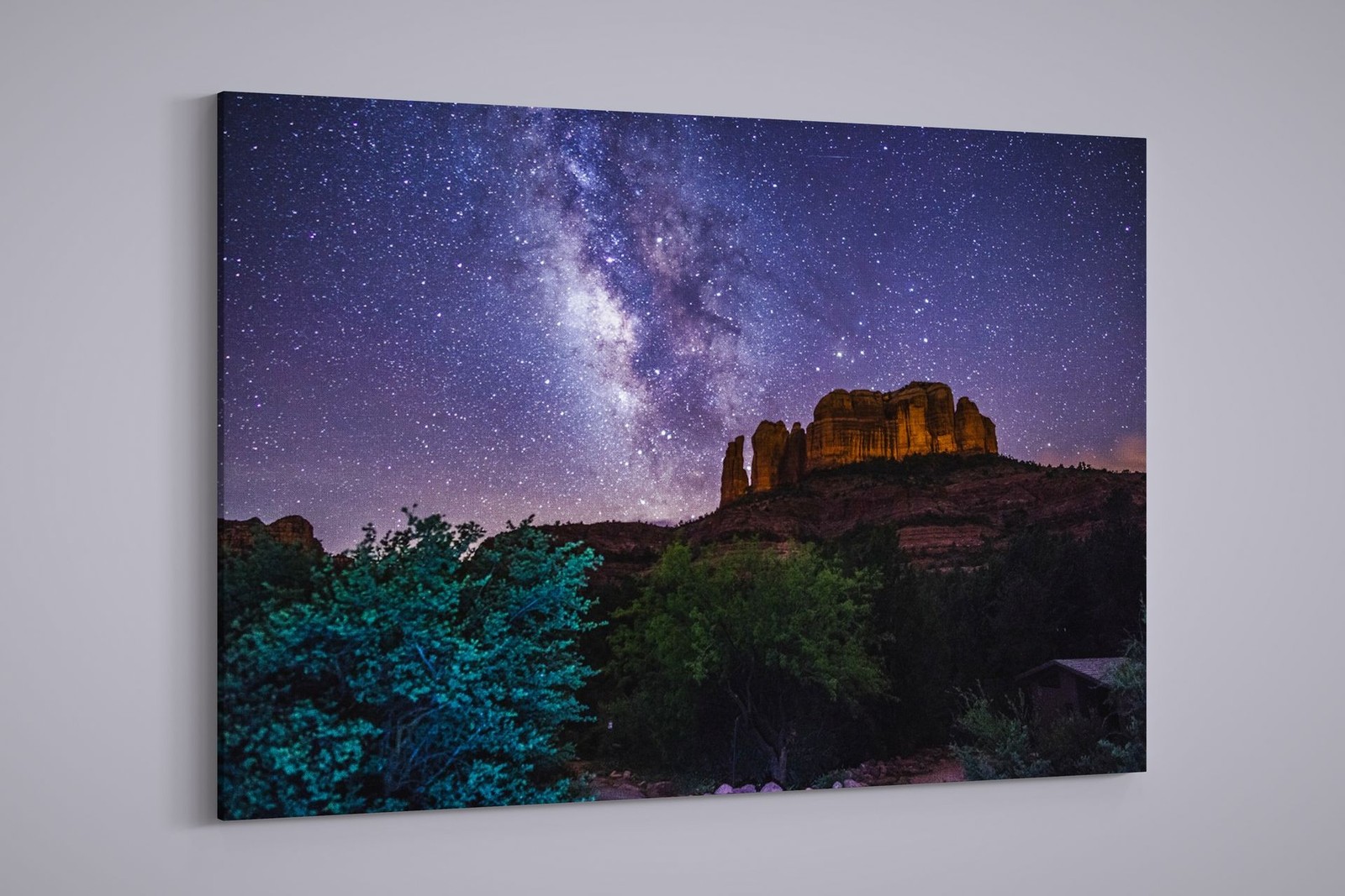 Artographie – View of the Milky Way Over Cathedral Rock – Paper or Canvas