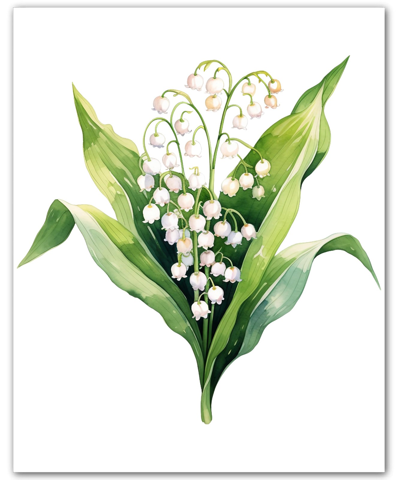 White Lily of the Valley Stem 2004 8×10 Photo Print Botanical Flower Wall Art