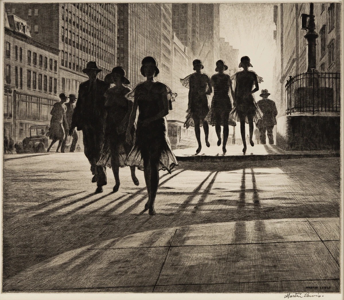 MARTIN LEWIS Shadow Dance 1930 VINTAGE poster print wall art
