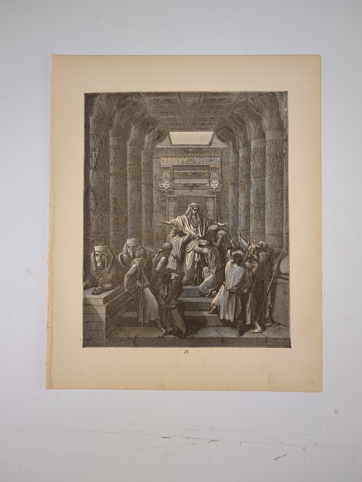 c1890 Antique Print Gustave Dore Bible 12×9″ Joseph and His Brothers p18