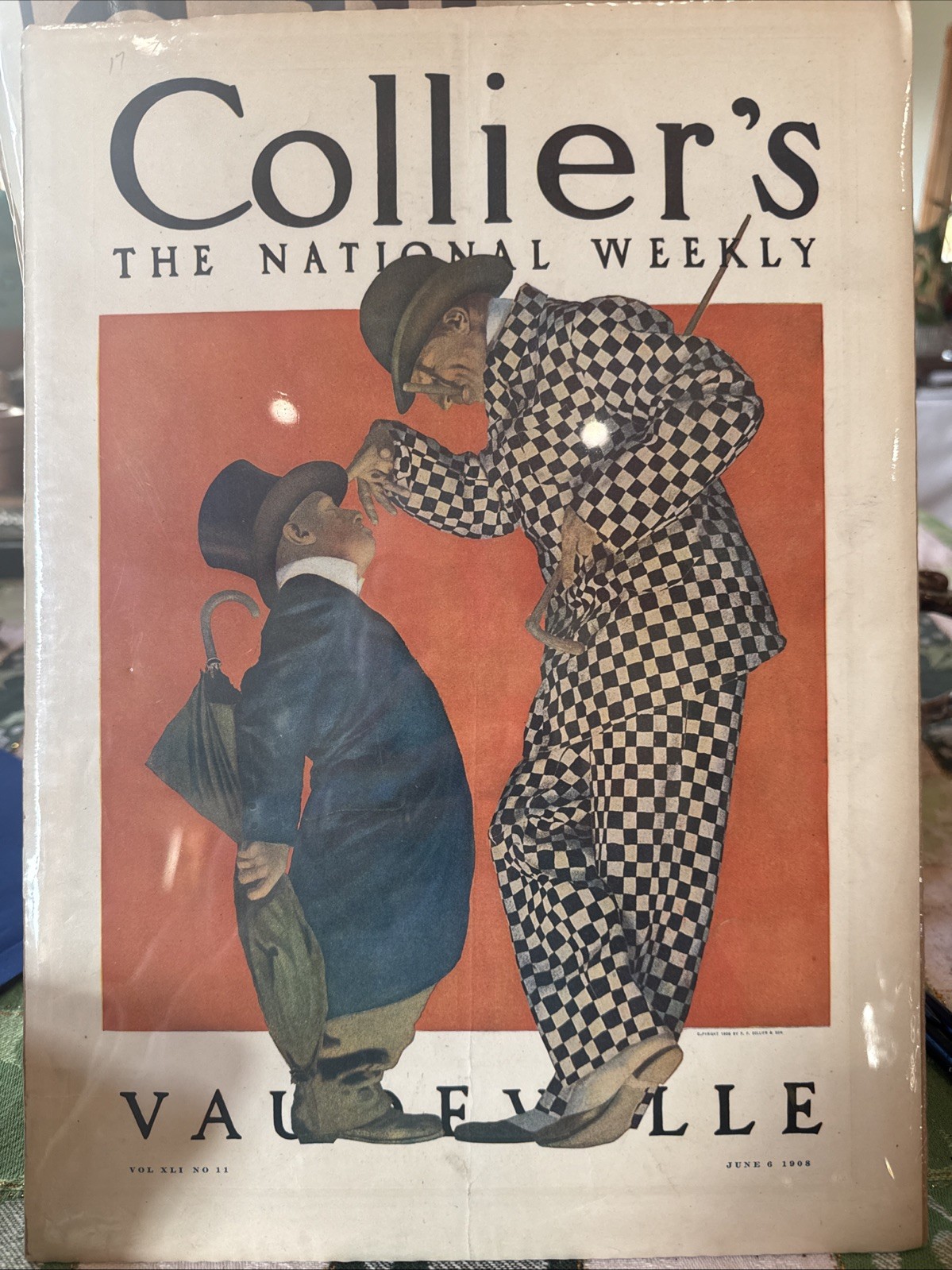 June 6 1908 Maxfield Parrish Vaudeville Colliers Original Cover