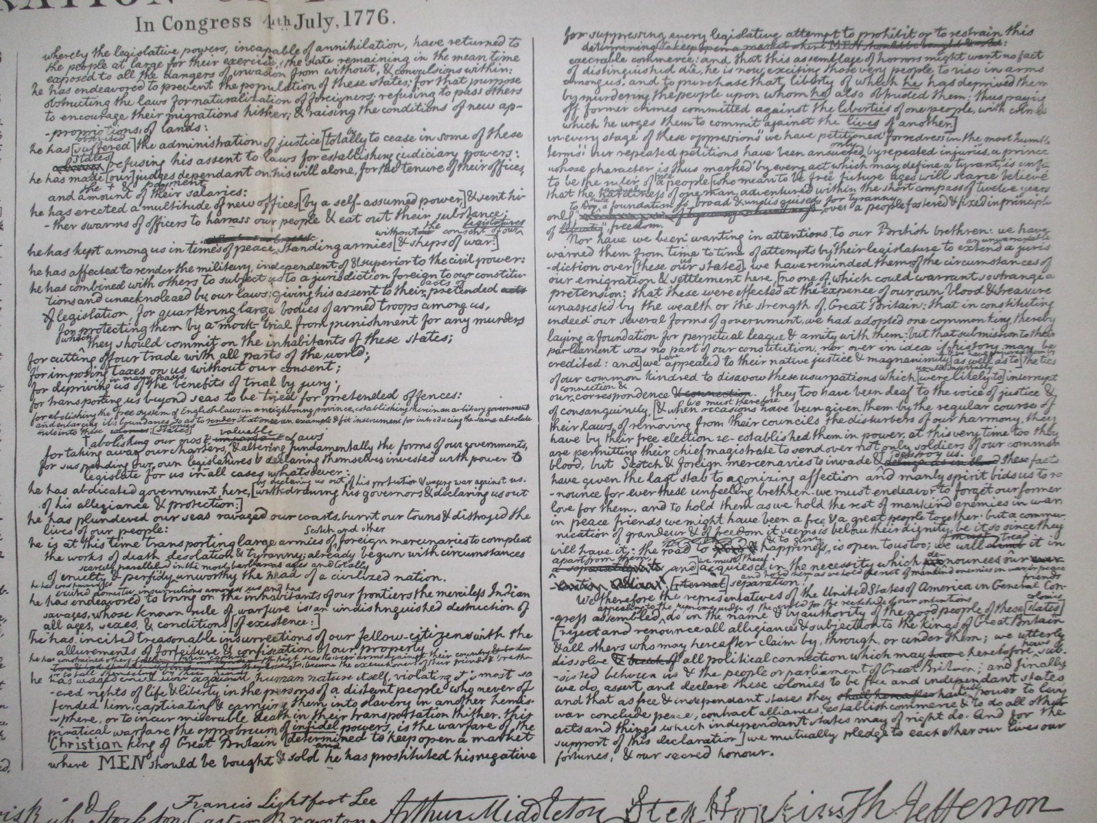 1894 , “Fac-Simile Of The Draught By Jefferson Of Declaration Of Independence”
