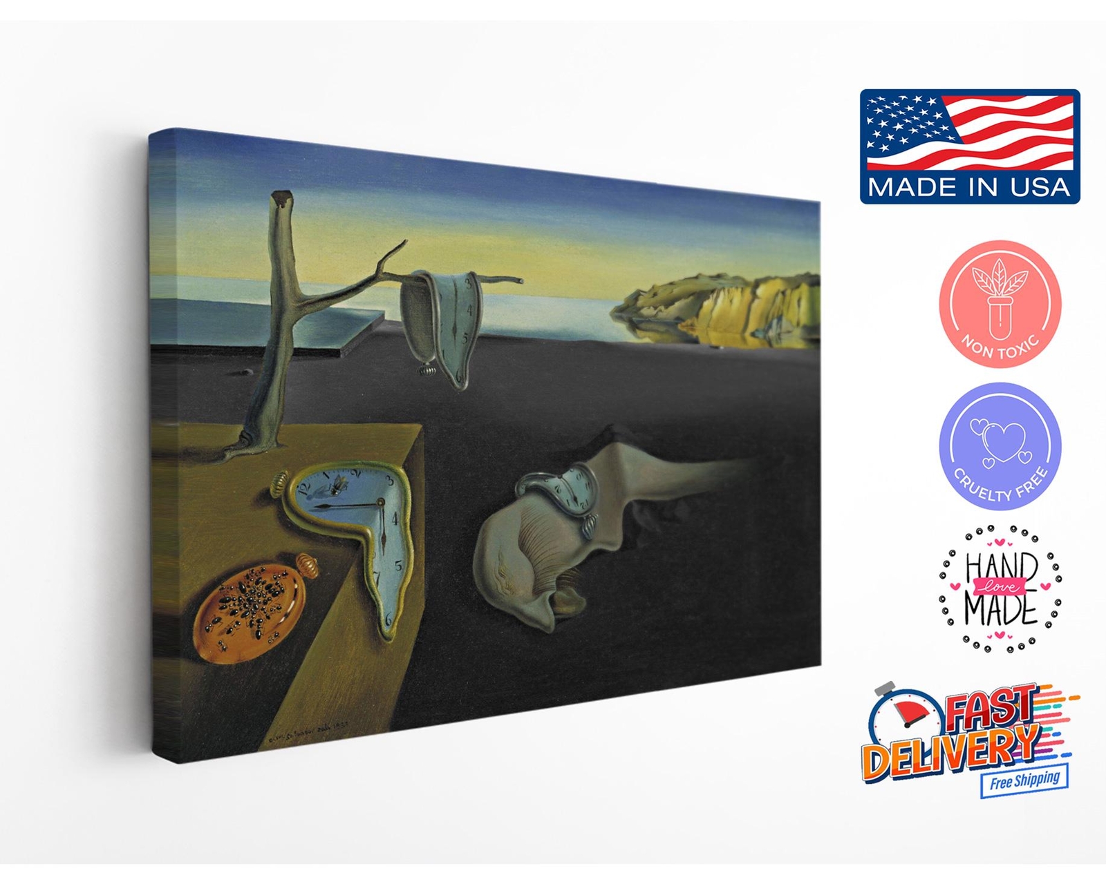 Salvador Dali The Persistence of Memory and the Postmodern Frame Canvas Art Oil
