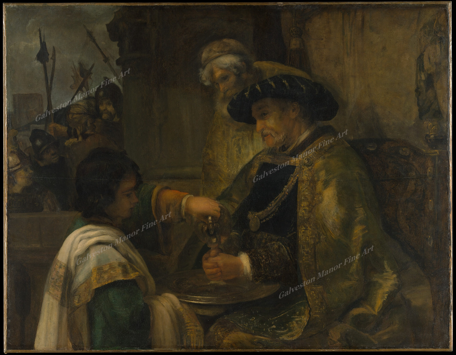 Pilate washing his hands by Rembrandt Giclee Art Print Paper or Canvas