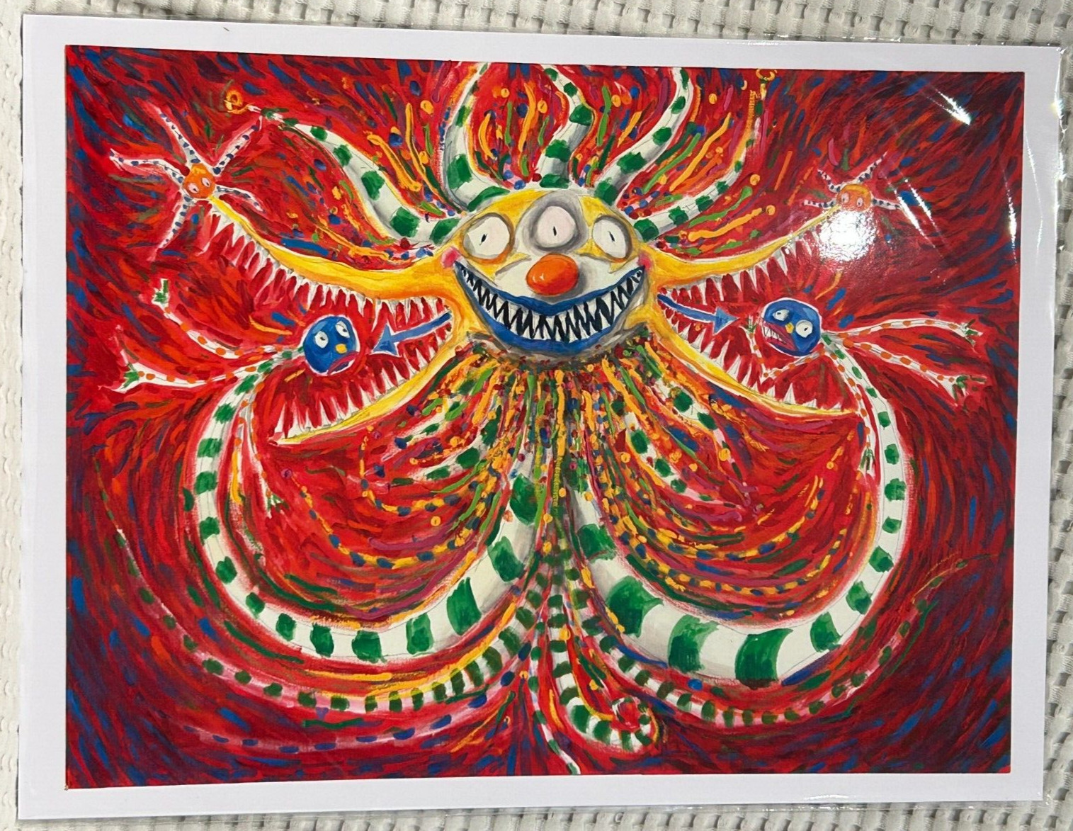 TIM BURTON RED CLOWN EXHIBITION PRINT – 30 x 40 cm – NEW & SEALED