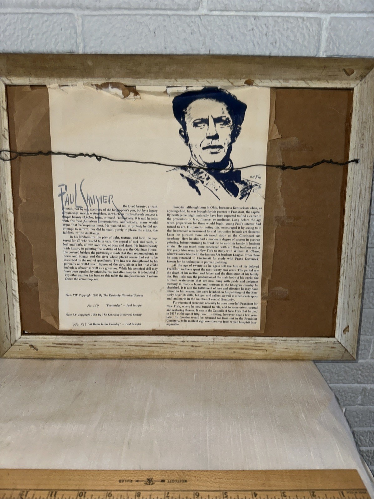 VINTAGE FRAMED Paul Sawyier Limited Edition #1231 At Home In The Country