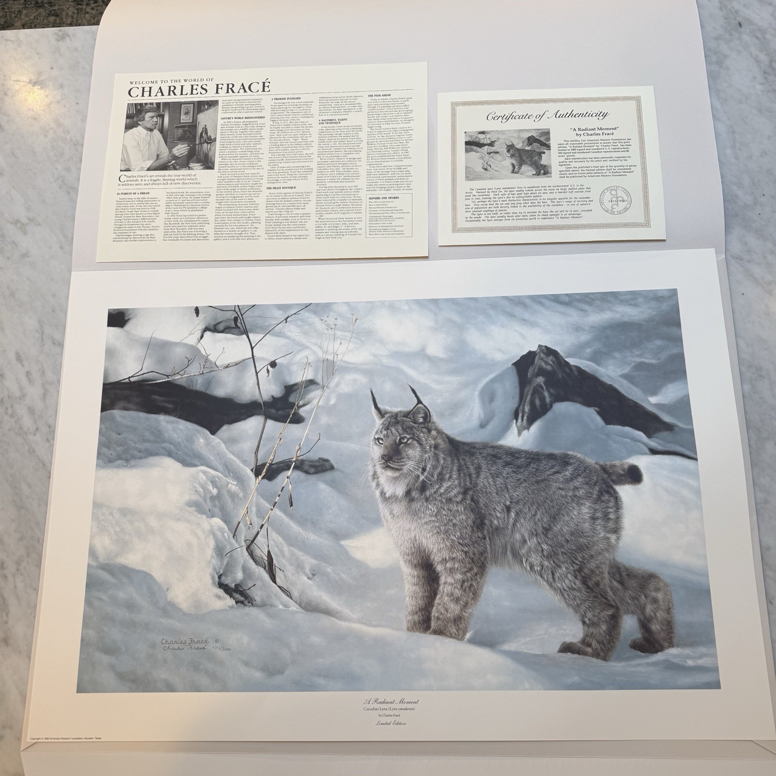 Charles Frace “A Radiant Moment” Signed Limited 1311/3000 18″x28″ Mint COA
