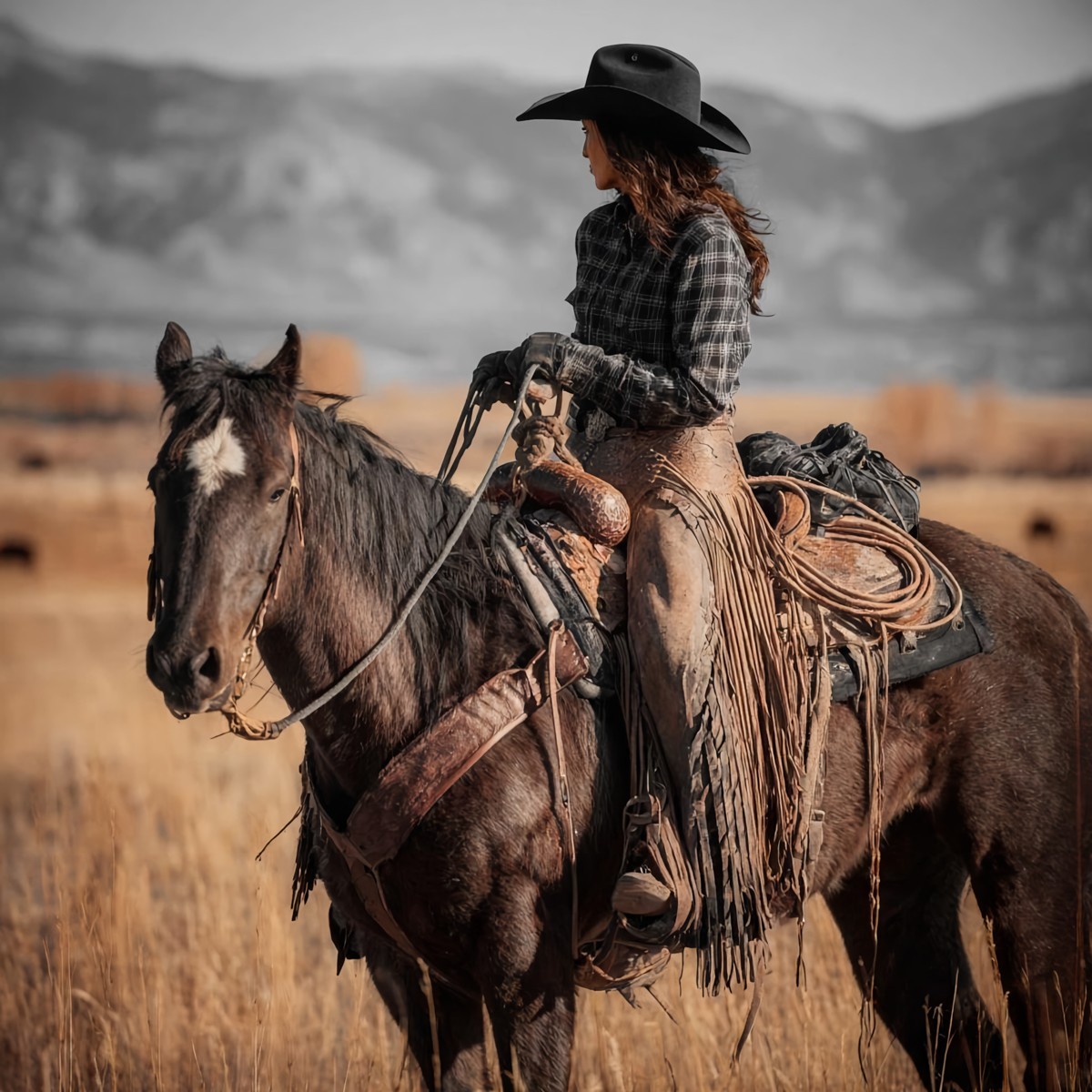 Cowgirl on the Range by Artographie West Photographic Art Print Ships Free
