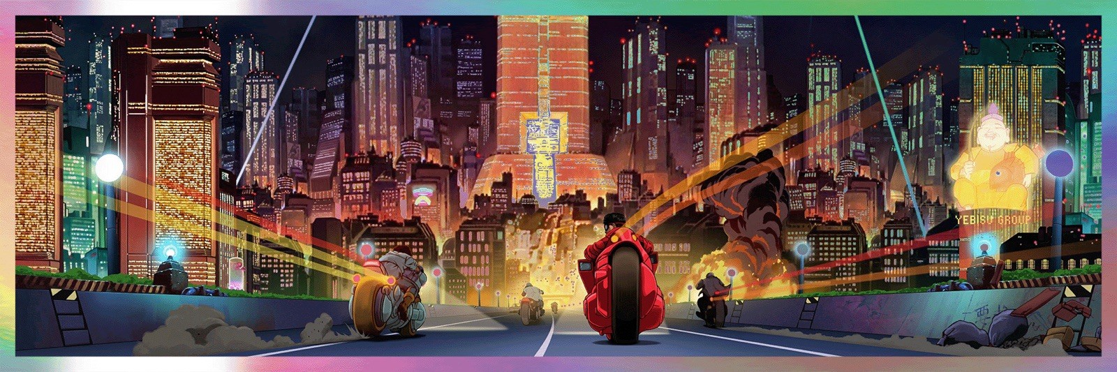 Akira Welcome To Neo-Tokyo Rainbow Foil Variant Pablo Olivera BNG Bottleneck