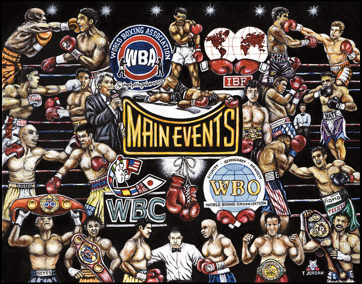 Main Events Boxing Tribute 8 x 10 Matted Print from Thomas Jordan Gallery