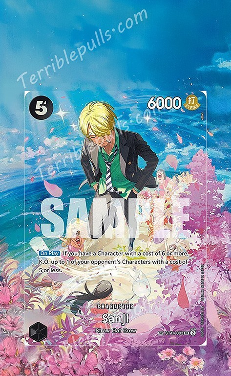 One Piece Extended Art for BGS Slab- Sanji SP OP10 ART ONLY