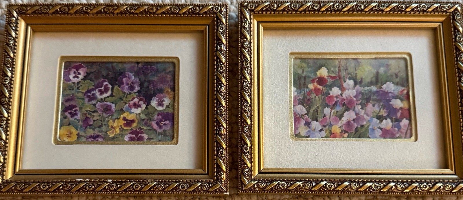 Pair of small framed art